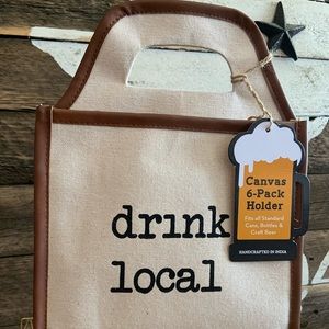 Canvas 6 pack beer holder 🍺🙌🏻